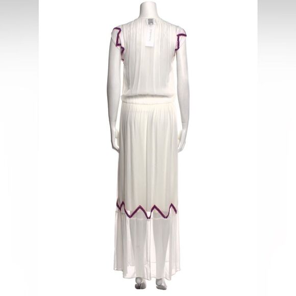 Misa Los Angeles Yulma white tasseled maxi dress size S - Picture 3 of 5